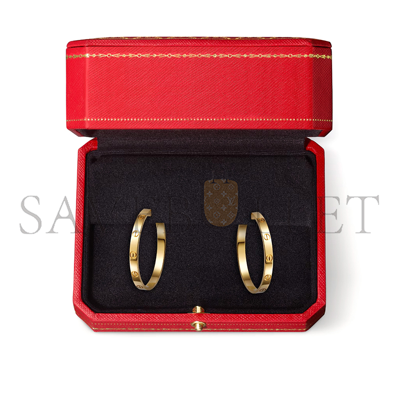 CARTIER LOVE HOOP EARRINGS, LARGE MODEL B8028200